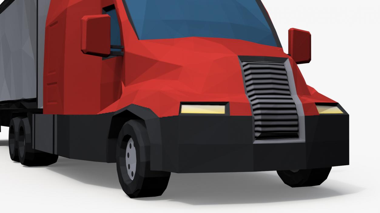 Low Poly Stylized Model Truck 3D model