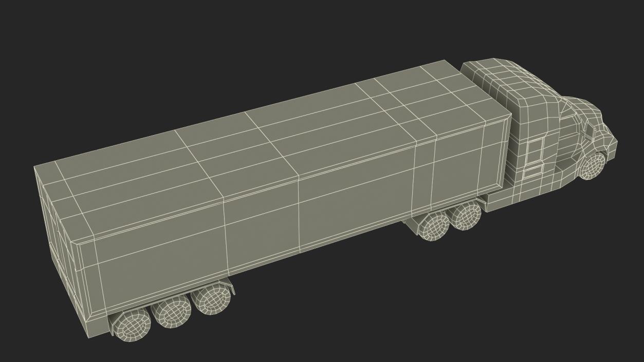 Low Poly Stylized Model Truck 3D model