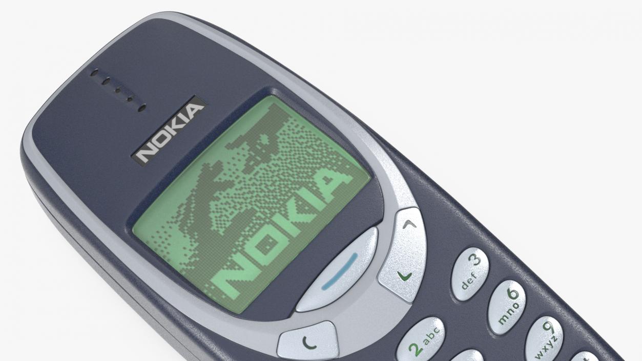 Original Nokia Phone 3310 Switched On 3D