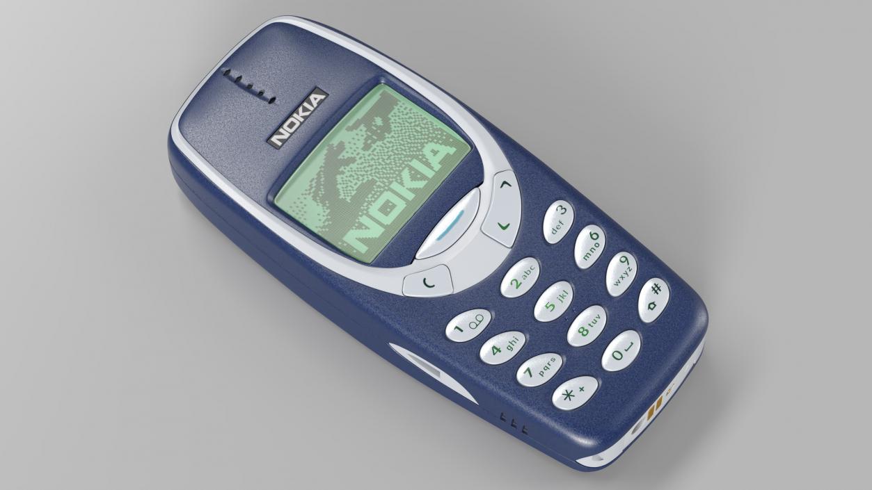 Original Nokia Phone 3310 Switched On 3D