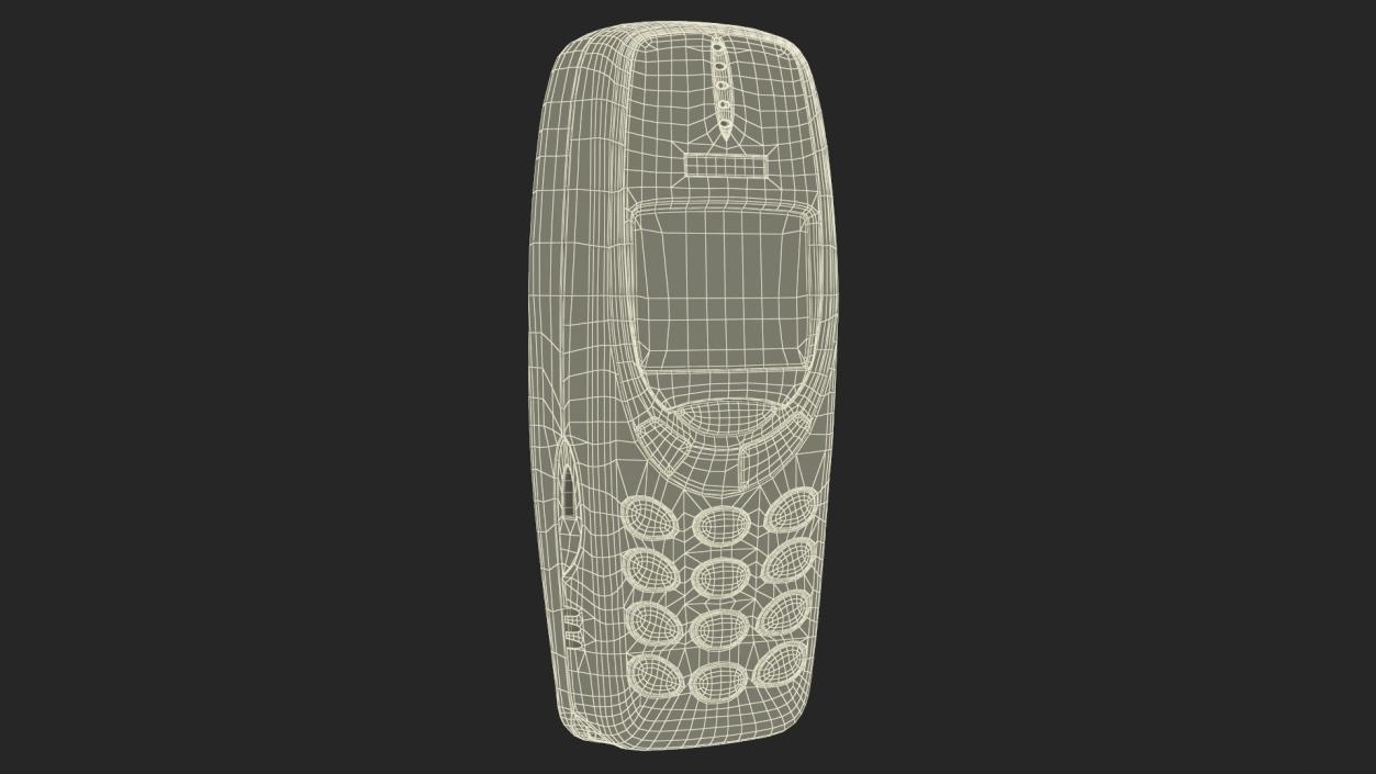 Original Nokia Phone 3310 Switched On 3D