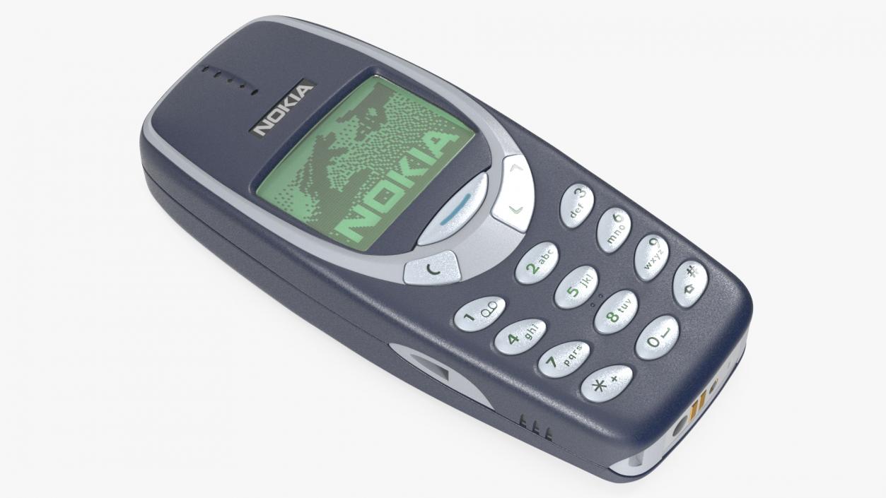 Original Nokia Phone 3310 Switched On 3D