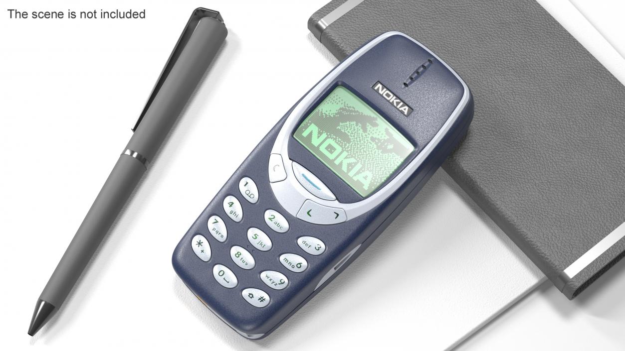 Original Nokia Phone 3310 Switched On 3D