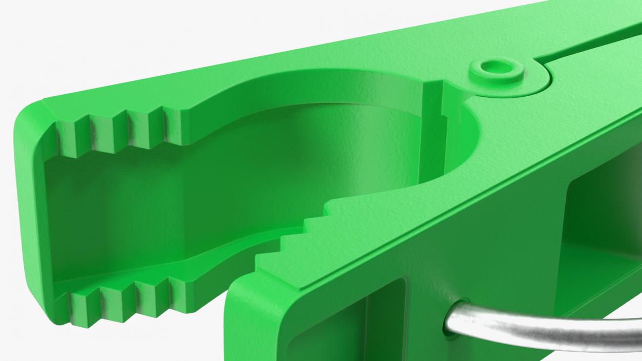 Plastic Clothespin Green Pressed 2 3D model