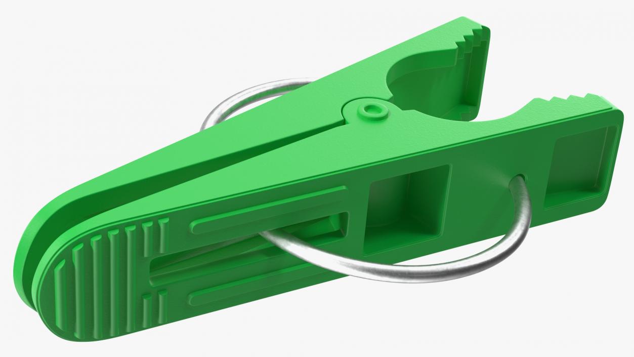 Plastic Clothespin Green Pressed 2 3D model