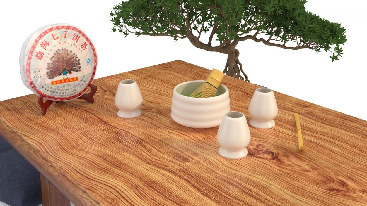 Asian Tea Table Set 3D model