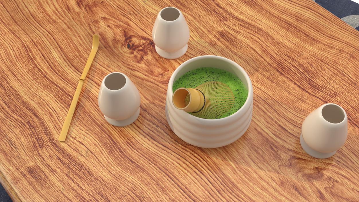 Asian Tea Table Set 3D model