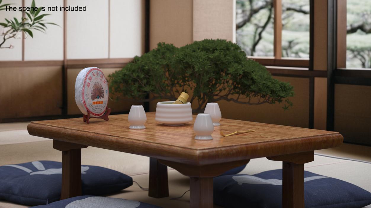 Asian Tea Table Set 3D model