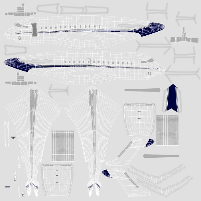 3D model Global 6000 Jet