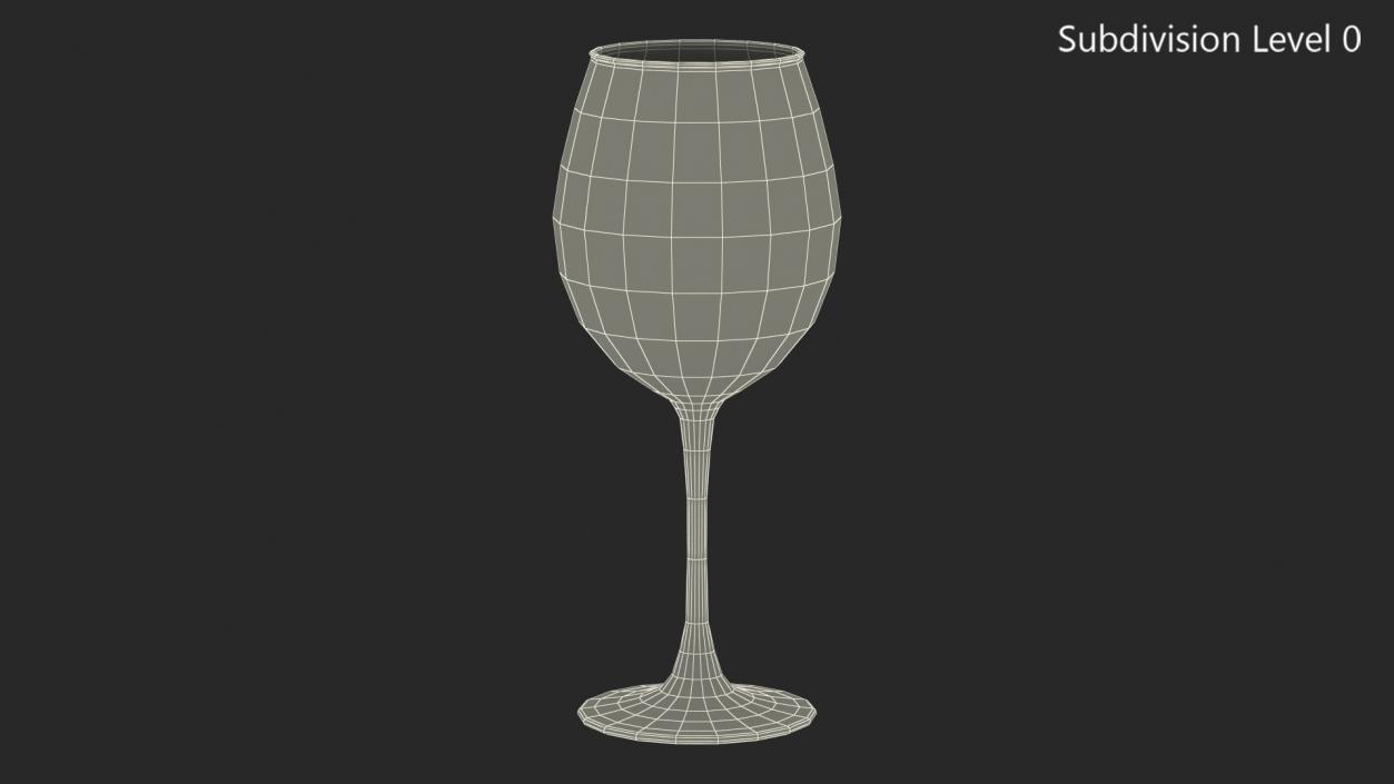 3D Full Filled Red Wine Glass