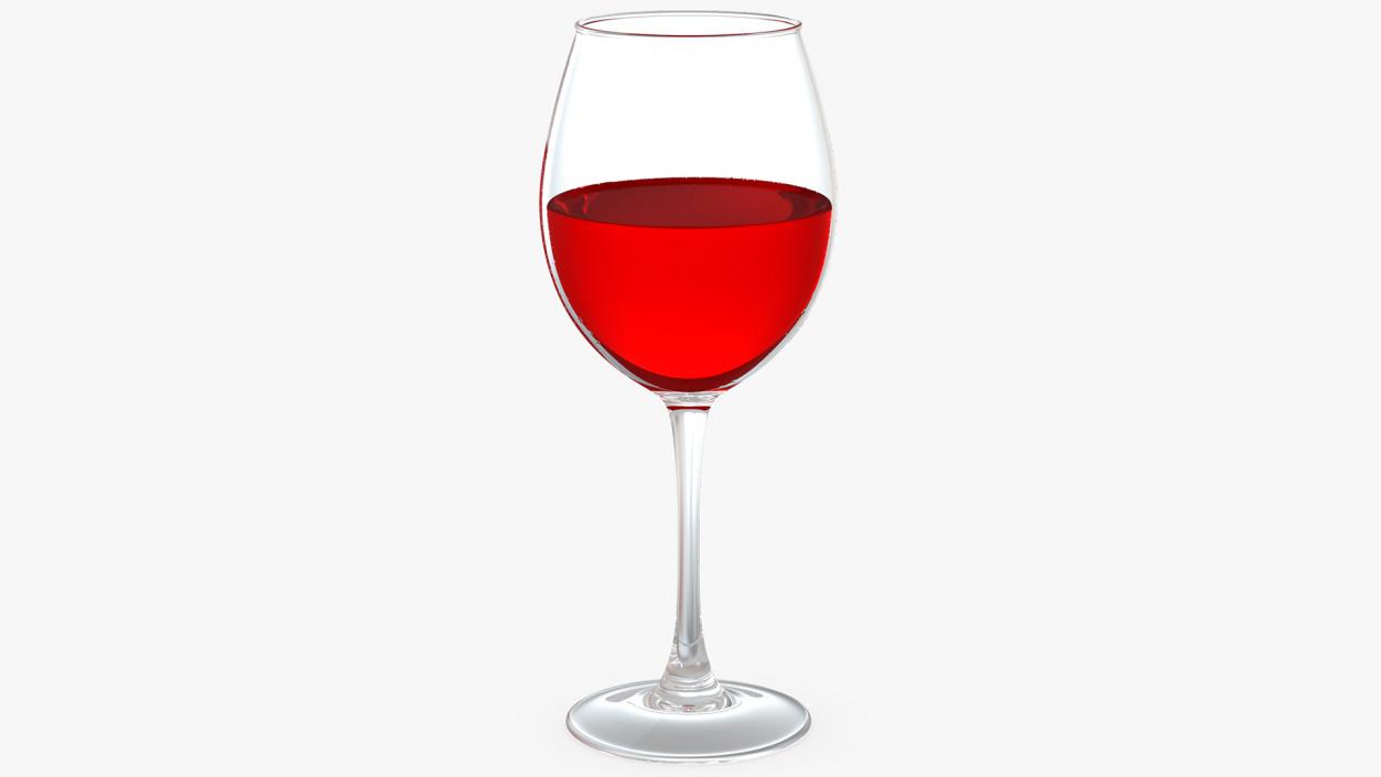 3D Full Filled Red Wine Glass