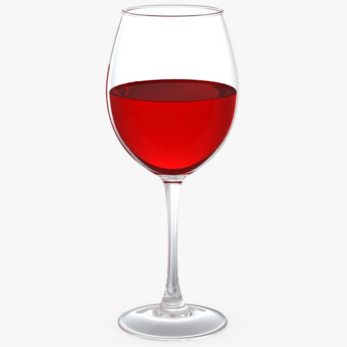 3D Full Filled Red Wine Glass