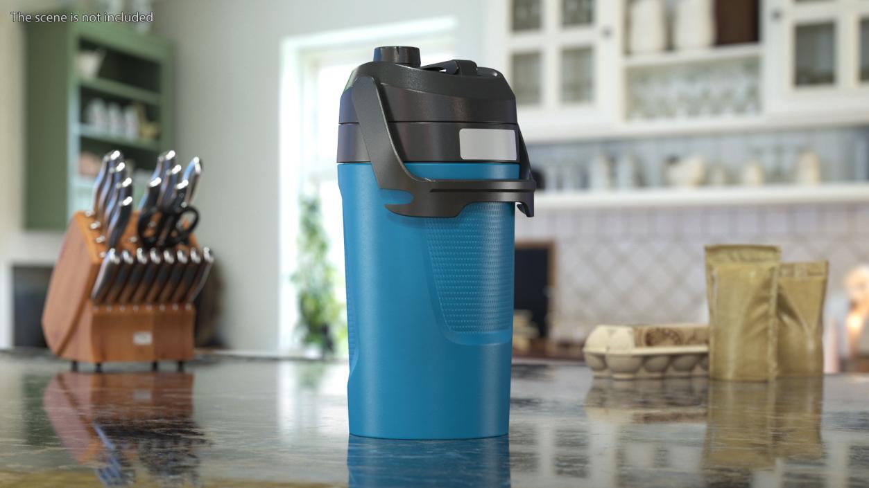 3D Spout Insulated Blue Sport Bottle model