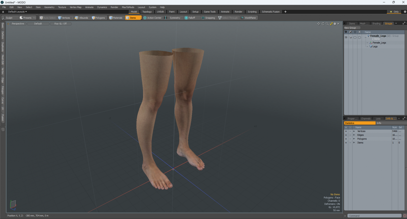 3D Female Legs 2 model