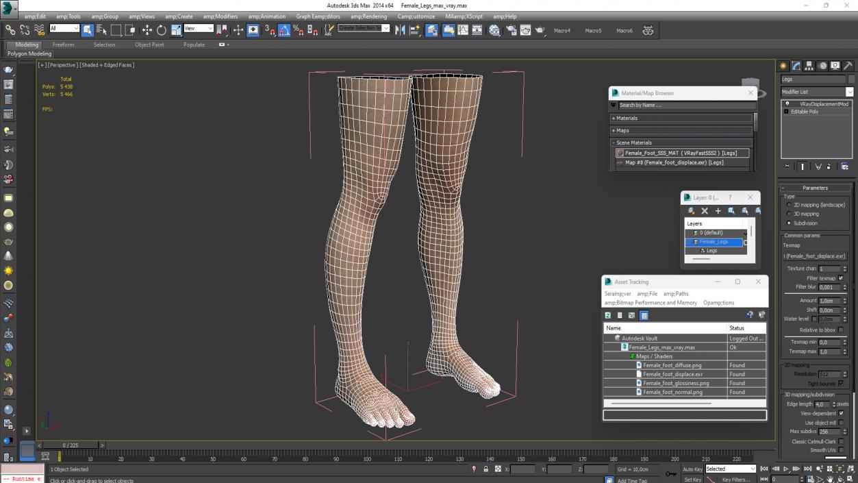 3D Female Legs 2 model