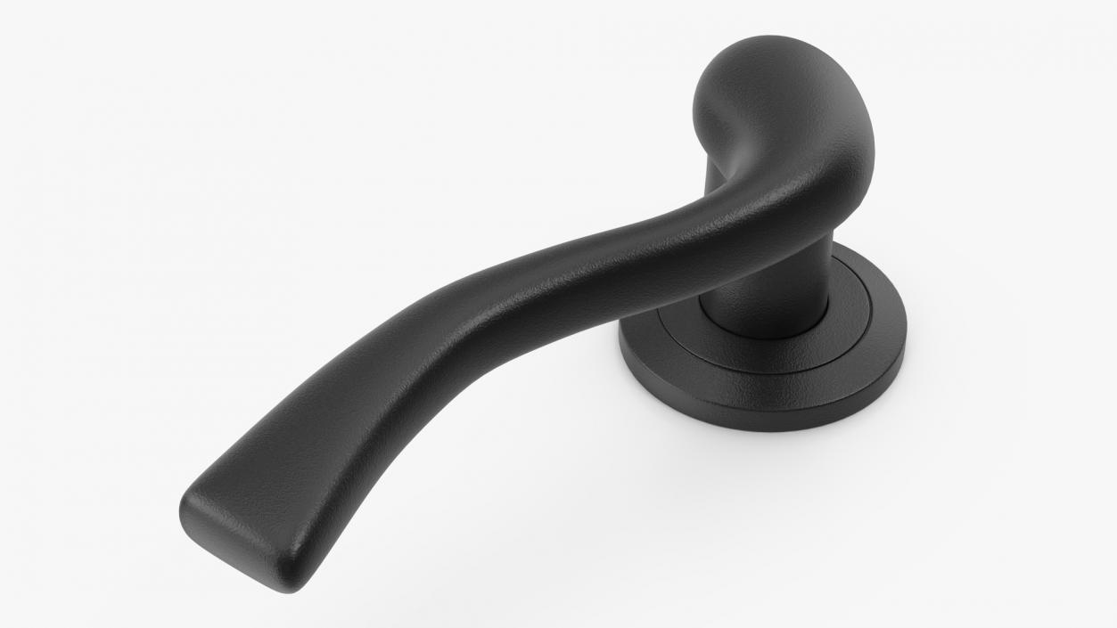 Black Classic Style Door Handles 3D