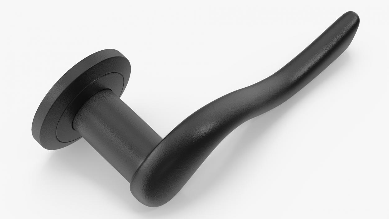 Black Classic Style Door Handles 3D