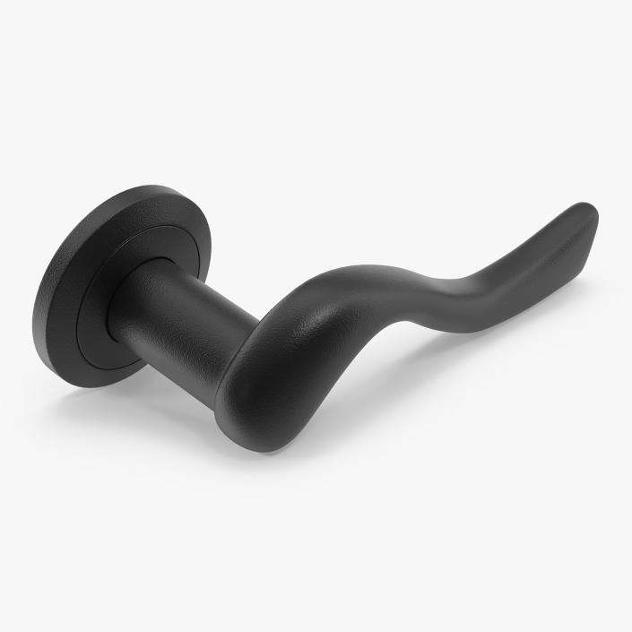 Black Classic Style Door Handles 3D