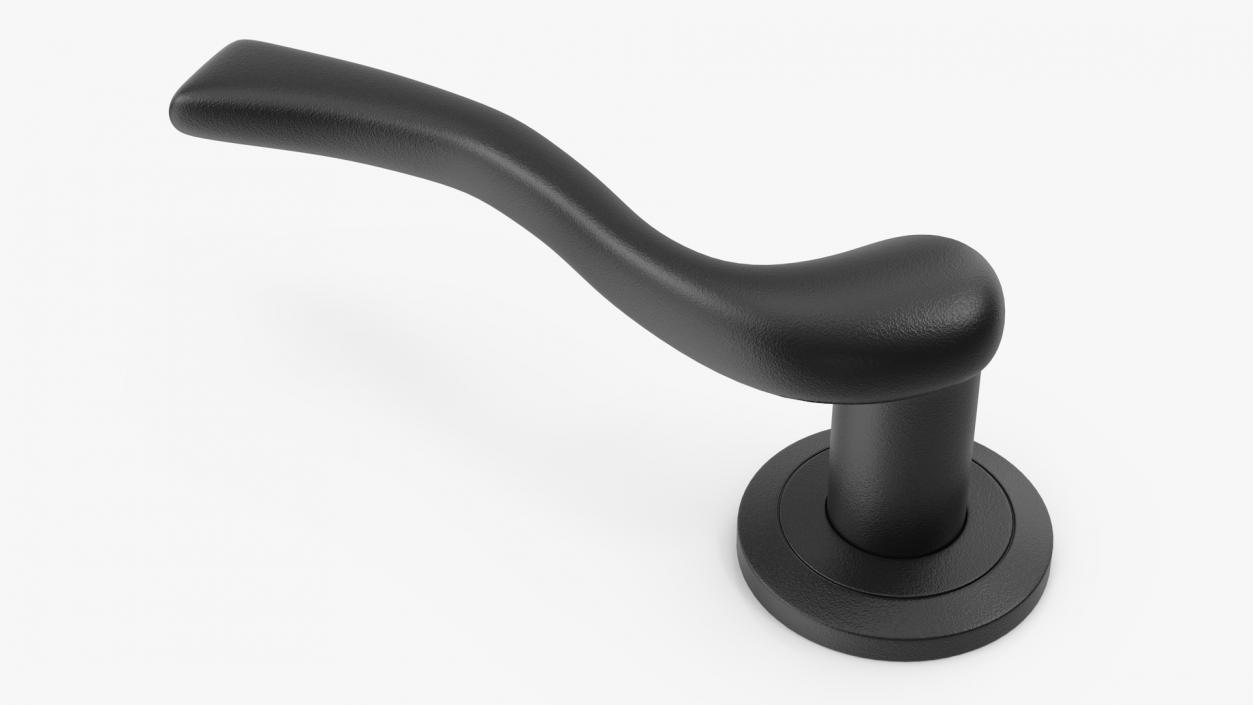 Black Classic Style Door Handles 3D