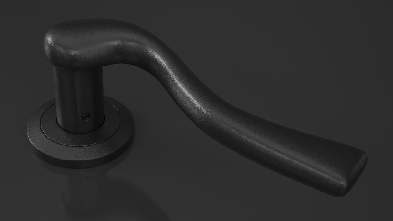 Black Classic Style Door Handles 3D