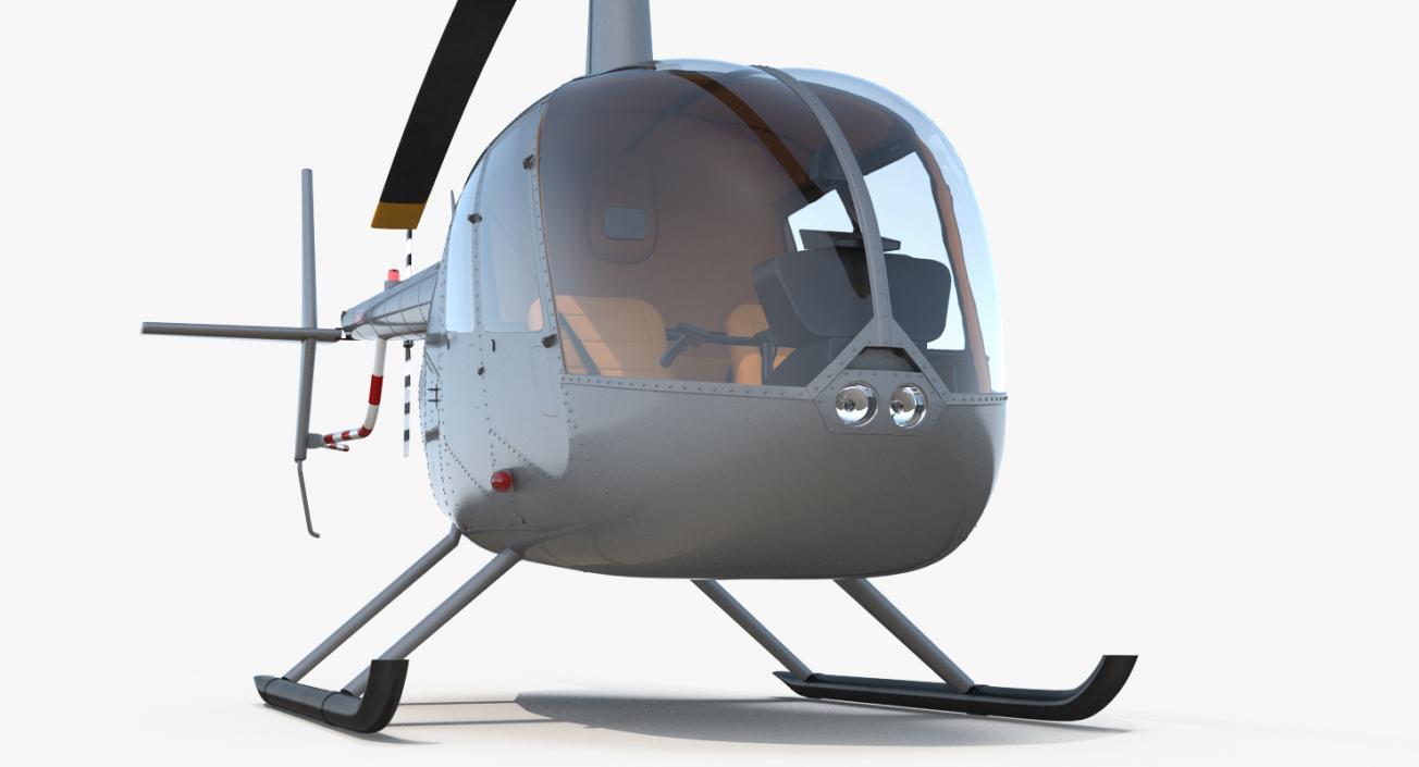 3D Light Helicopter Robinson R44 3