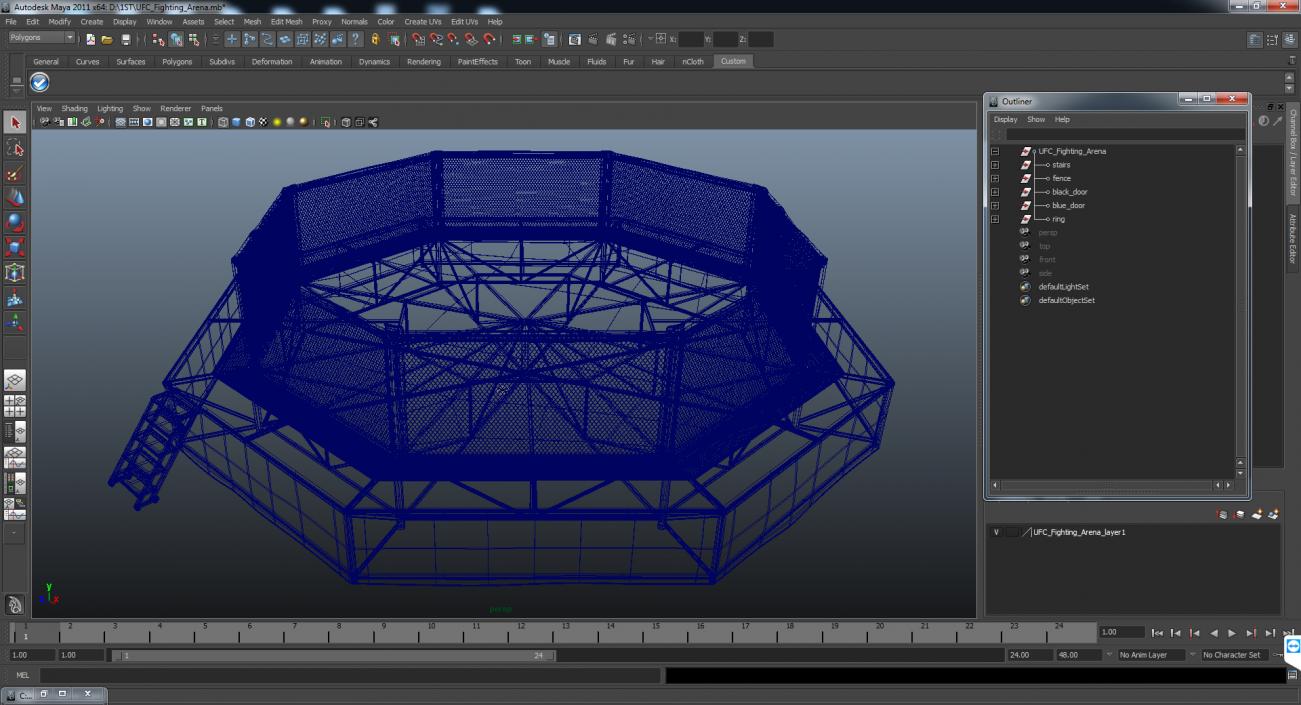 3D UFC Fighting Arena model