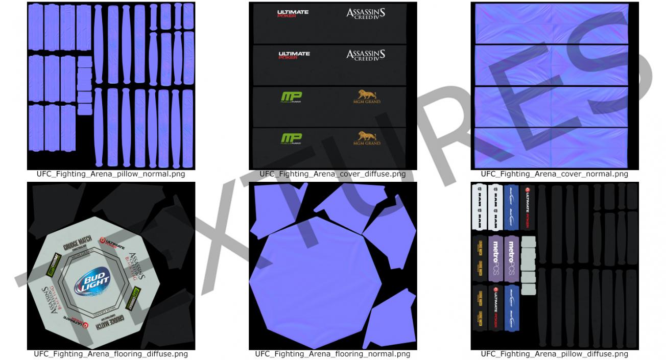 3D UFC Fighting Arena model