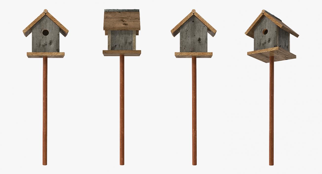 3D model Garden Birdhouse on Stand