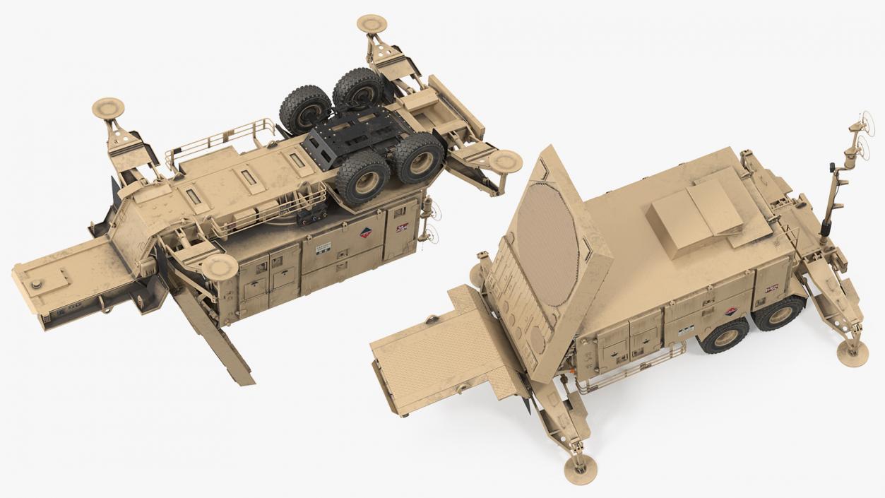 3D Patriot AN MPQ53 Radar Set Desert model