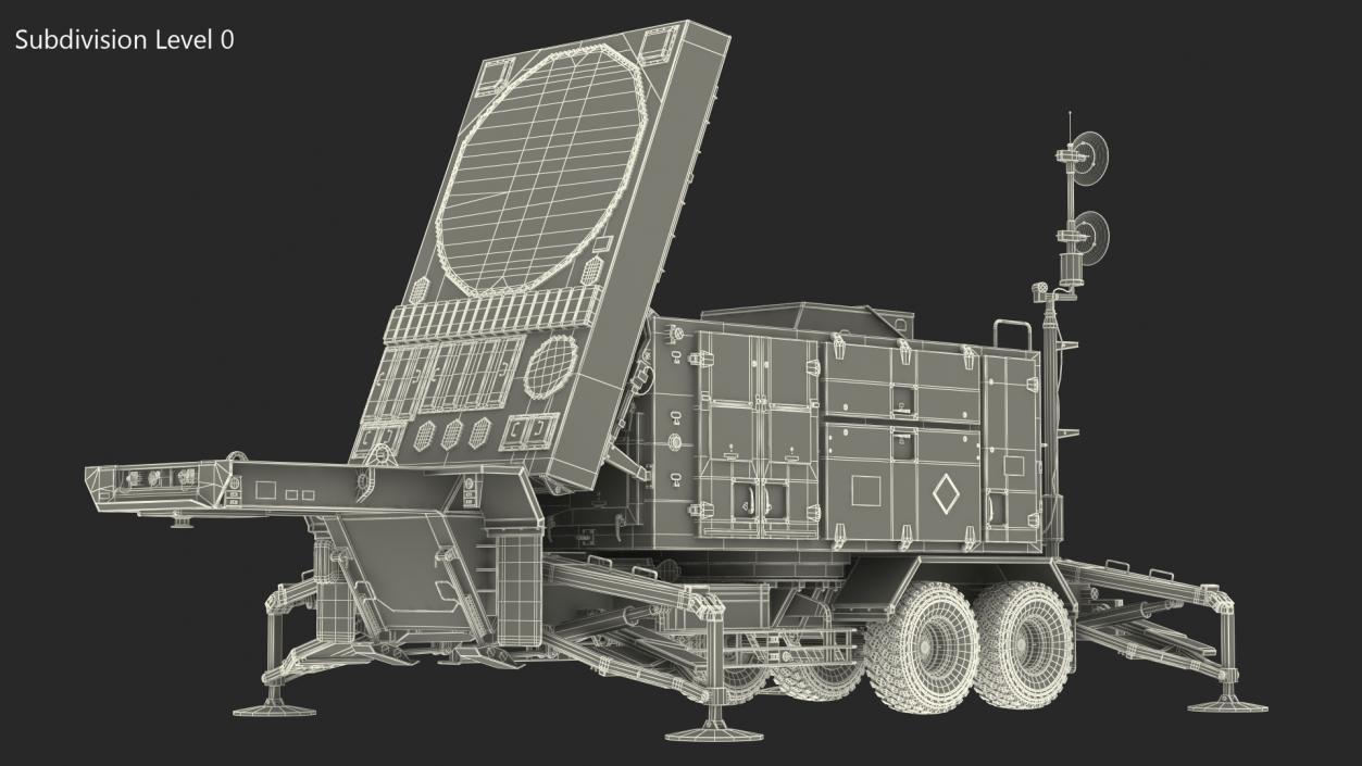 3D Patriot AN MPQ53 Radar Set Desert model