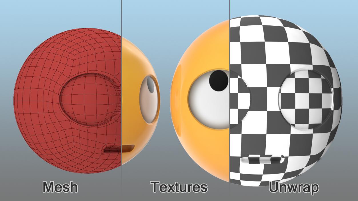 Eye Roll Emoji 3D model