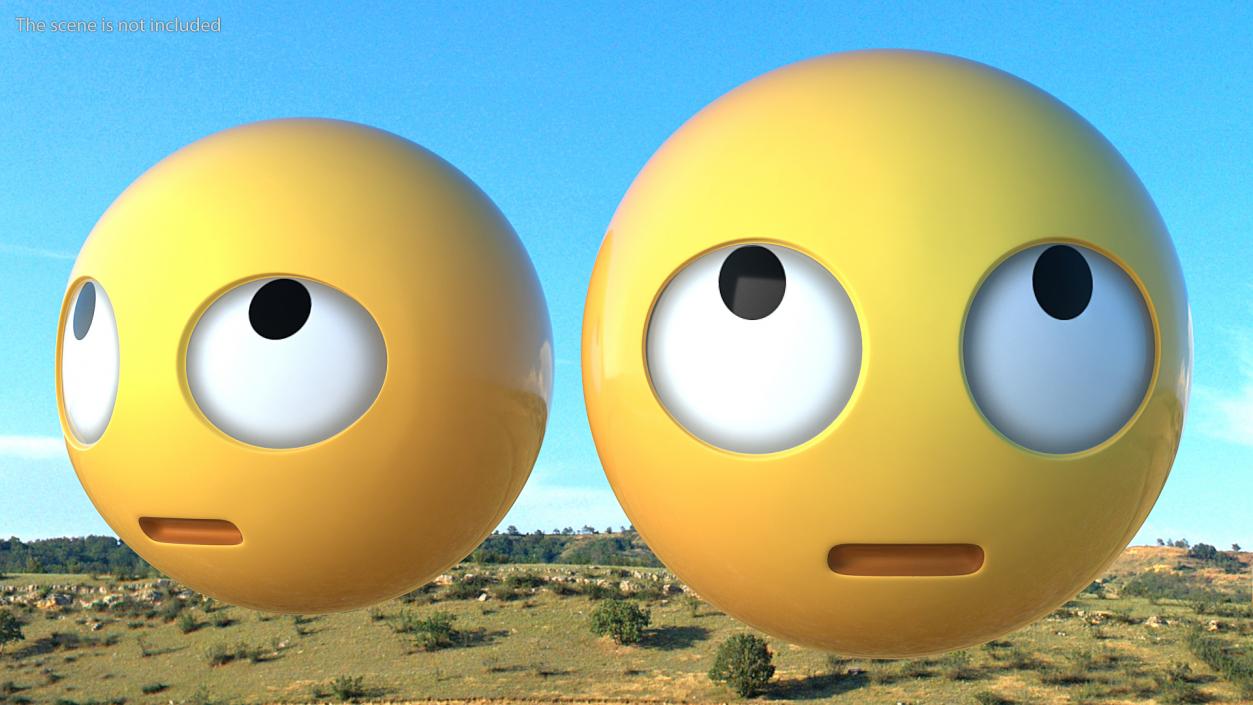 Eye Roll Emoji 3D model