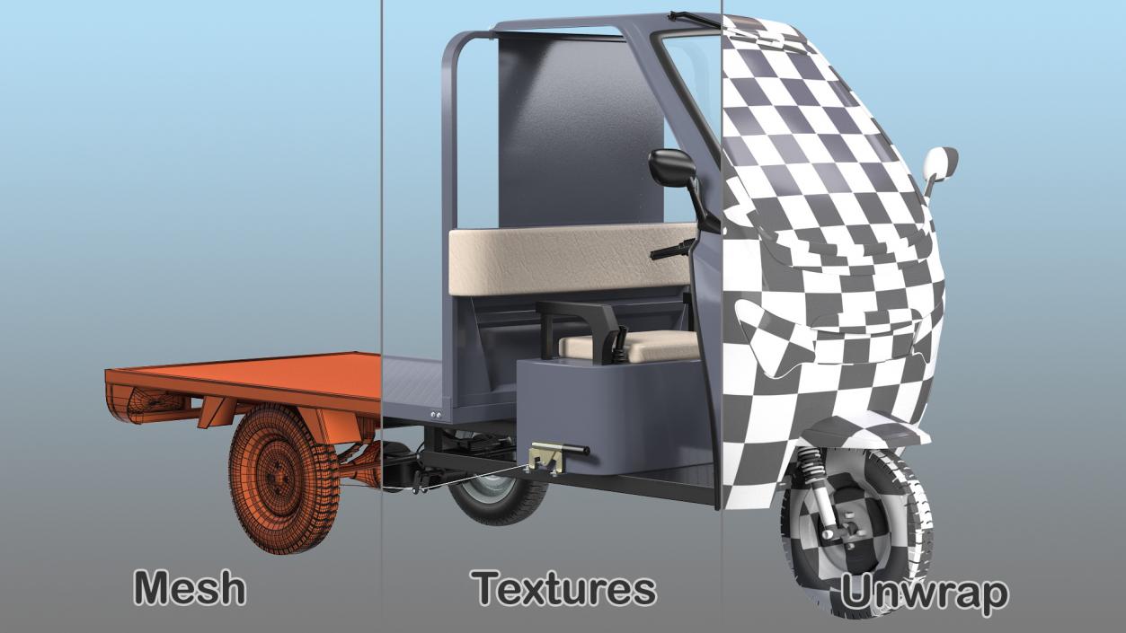 Three Wheeler Rickshaws Collection 3D model