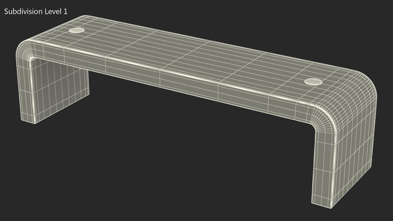 3D Street Solar Bench Blue model