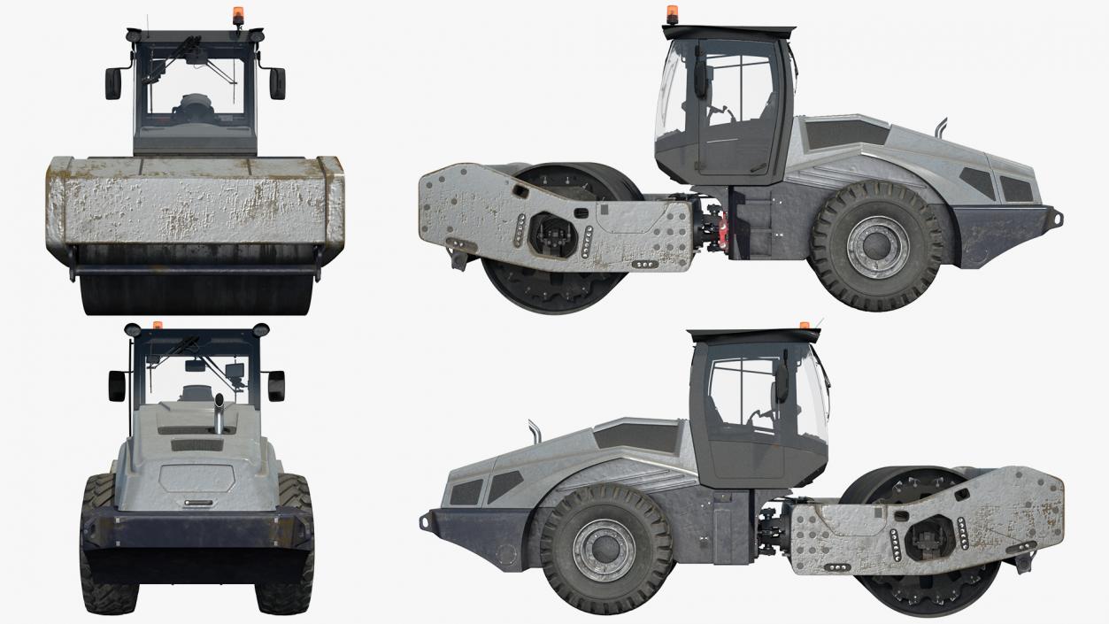 3D Heavy Duty Single Drum Compactor Dirty model