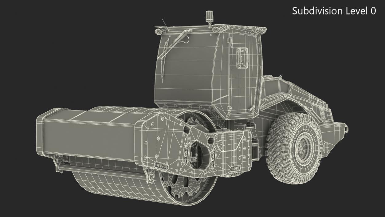 3D Heavy Duty Single Drum Compactor Dirty model