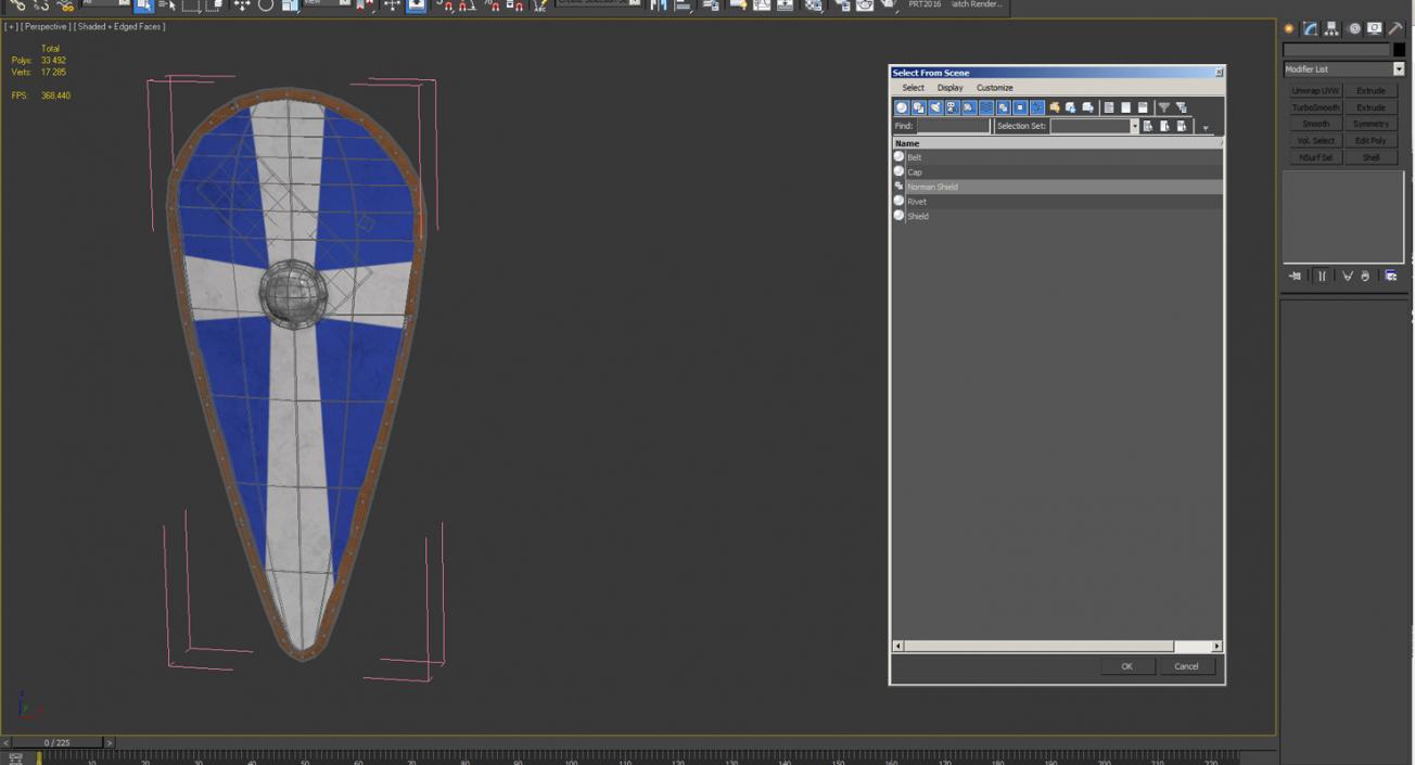 3D Norman Shield model