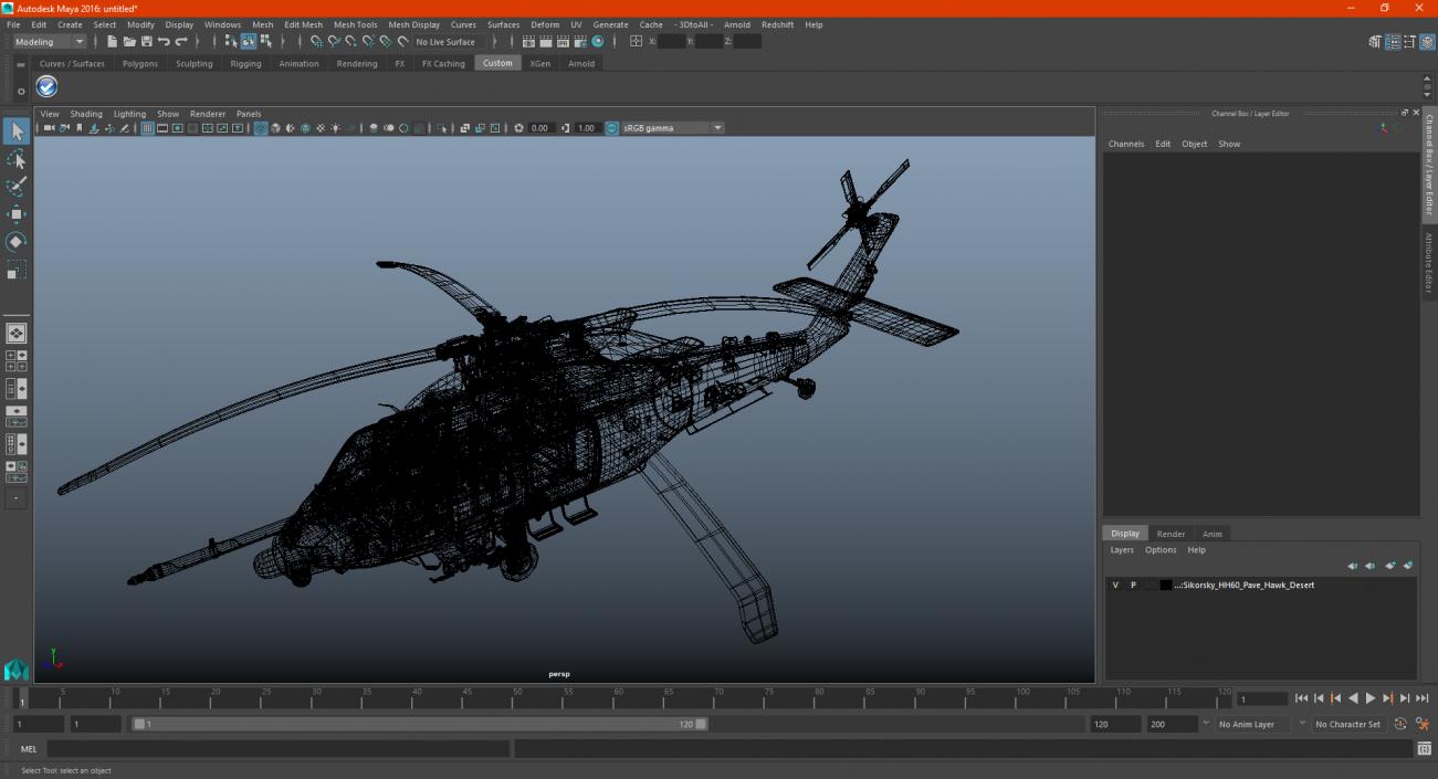 3D model Sikorsky HH60 Pave Hawk Desert