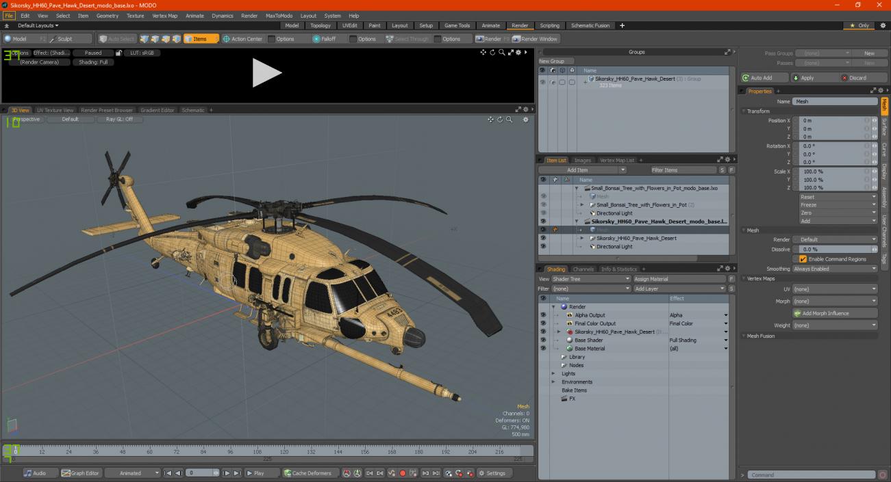 3D model Sikorsky HH60 Pave Hawk Desert