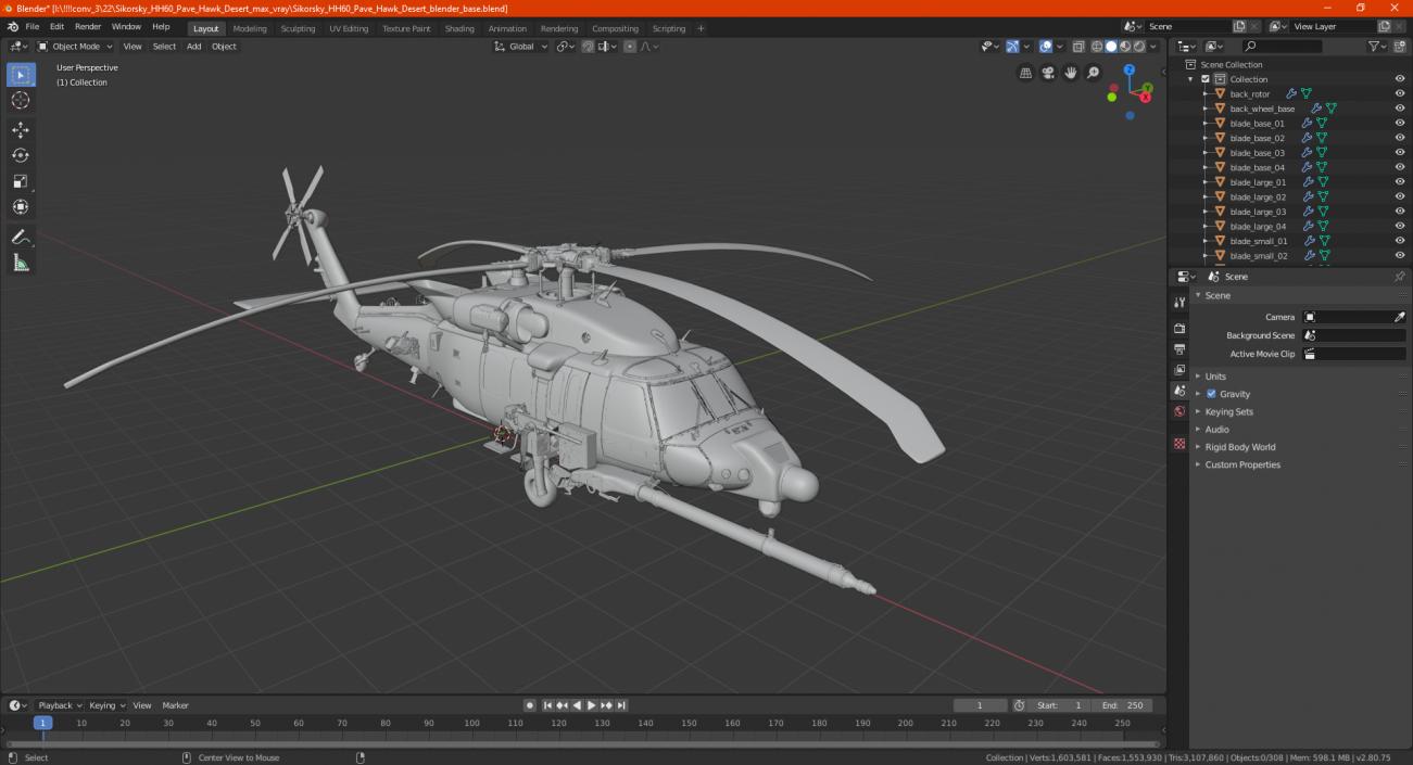 3D model Sikorsky HH60 Pave Hawk Desert