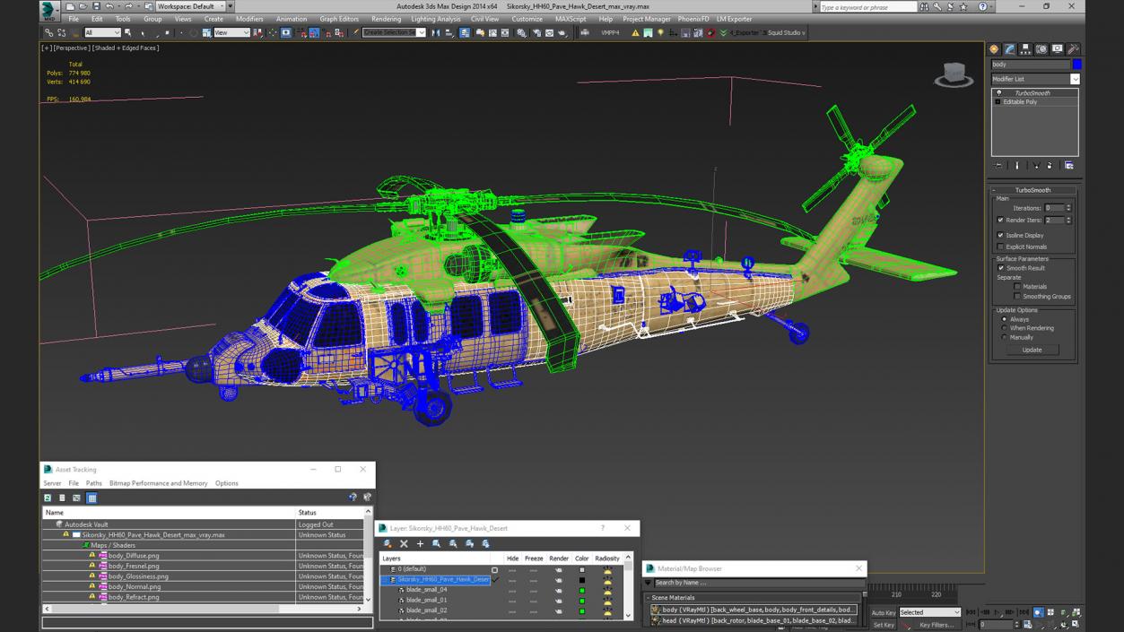 3D model Sikorsky HH60 Pave Hawk Desert