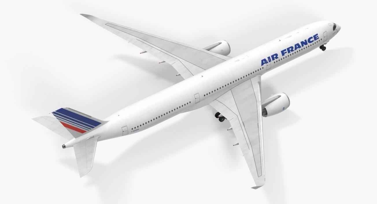 Airbus A350-1000 Air France Rigged 3D model