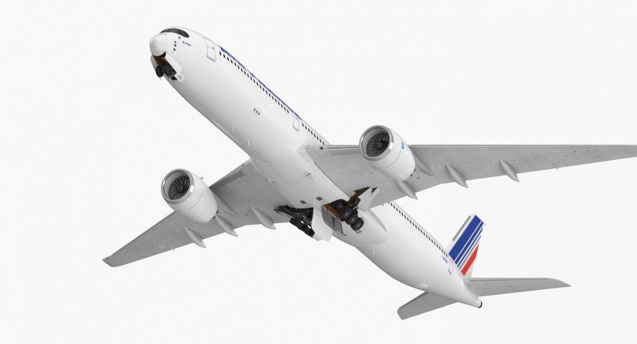 Airbus A350-1000 Air France Rigged 3D model