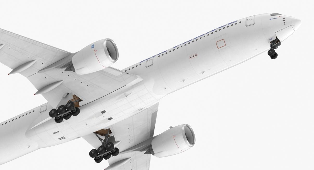 Airbus A350-1000 Air France Rigged 3D model