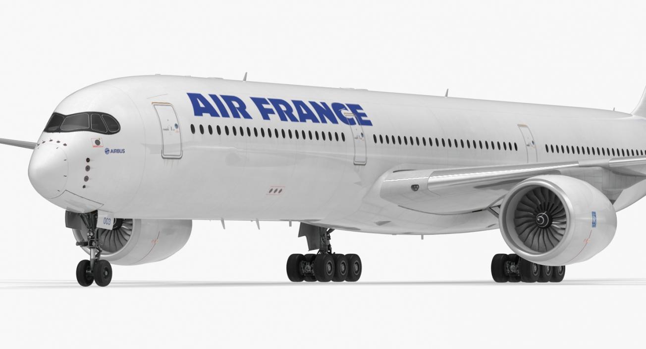 Airbus A350-1000 Air France Rigged 3D model