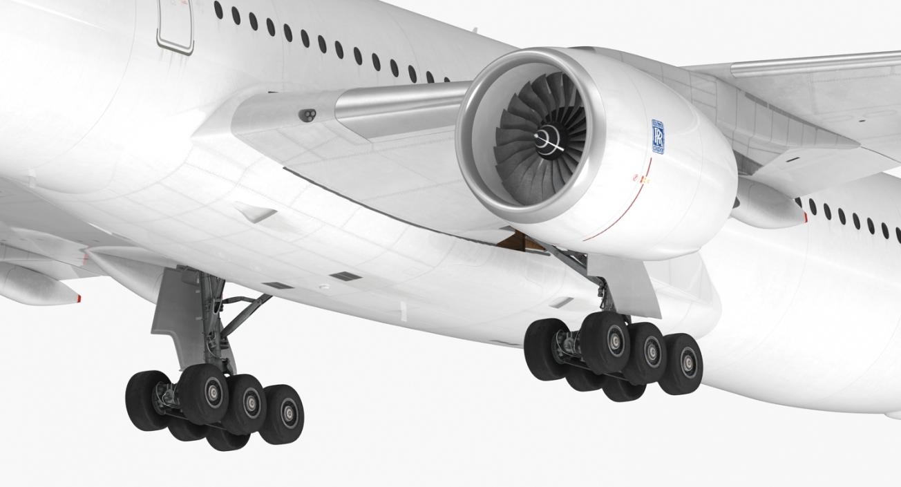 Airbus A350-1000 Air France Rigged 3D model