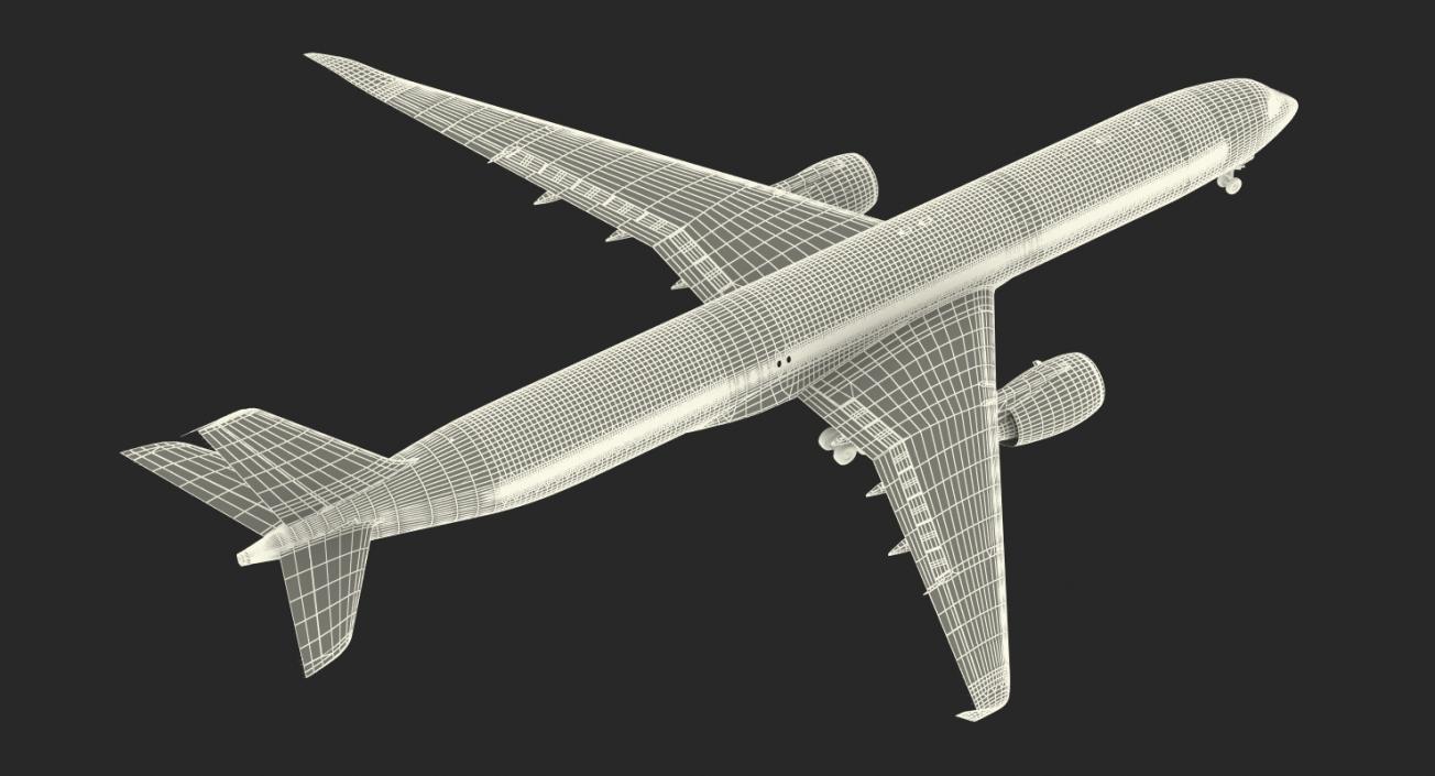 Airbus A350-1000 Air France Rigged 3D model