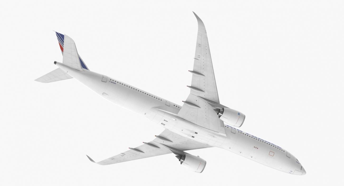 Airbus A350-1000 Air France Rigged 3D model