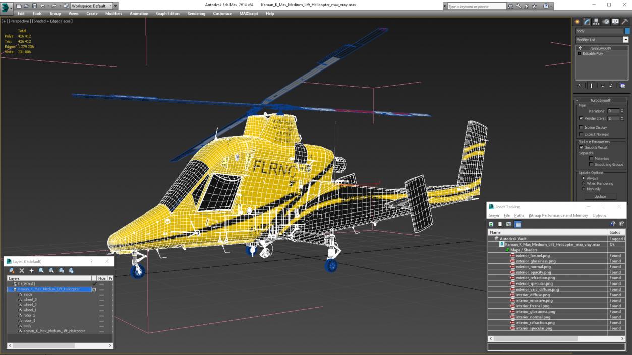 Kaman K Max Medium Lift Helicopter 3D model