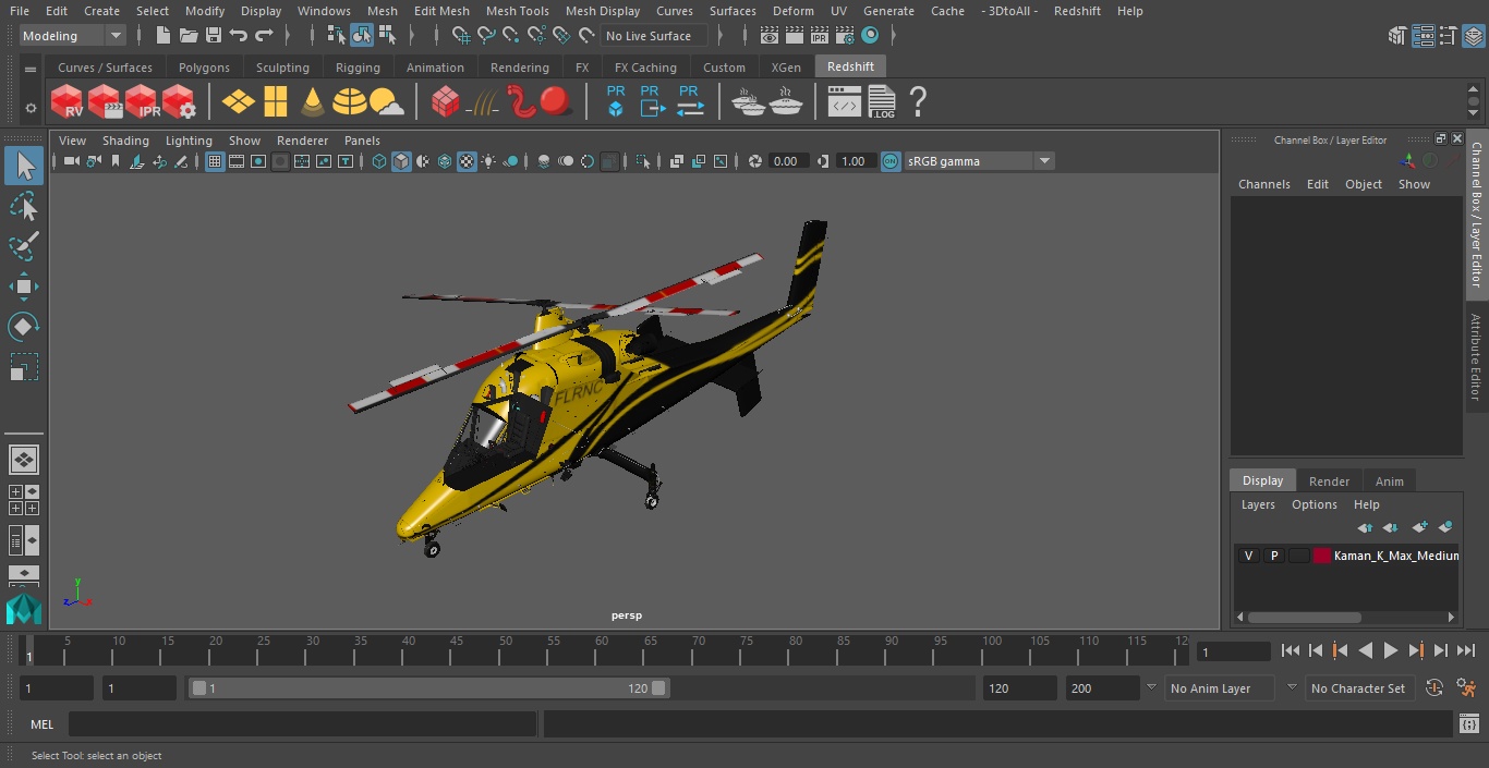 Kaman K Max Medium Lift Helicopter 3D model